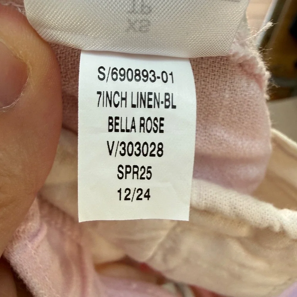 NWT Banana Republic Mens Deck 7 Inch Linen Blend Shorts XS Pink Grey Green lot 3
